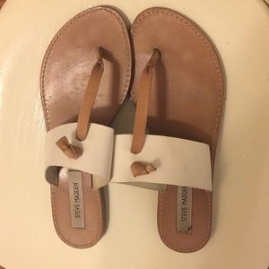 Steve Madden White Olivia Sandals